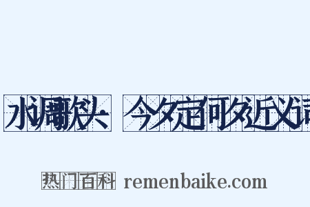 水调歌头·今夕定何夕近义词是什么意思的图片